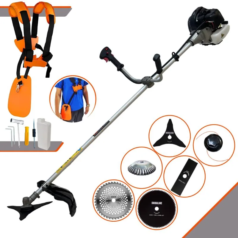 Aparador De Grama À Gasolina Anmax Cg430b 43cc 1,7hp 12.000rpm Multifuncional Com 4 Lâminas De Corte + Carretel De Nylon + Escova De Aço 38 Cerdas