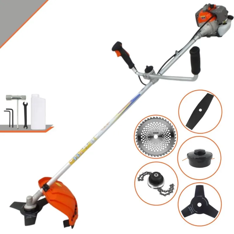 Roçadeira Multifuncional Completa Vulcan Vr330-p À Gasolina 2t 33cc 1,2hp Alta Rotação Ideal Para Todos Os Tipos De Trabalhos Com 5 Opções De Cortes