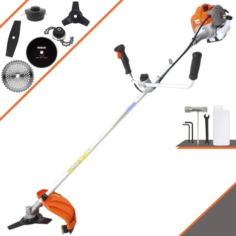 Roçadeira Vulcan Vr430p 43cc 1,7hp 6 Em 1 Com Guidão Antivibração Carretel + Faca 2 Pontas + Faca 3 Pontas + Faca 40 Dentes + Faca 80 Dentes + Trimmer