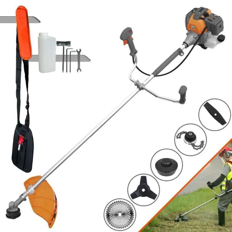 Roçadeira A Gasolina RL520P Plus 52CC 2HP Com Facas E Trimmer Inox Tekna 1200ml 10.000 RPM