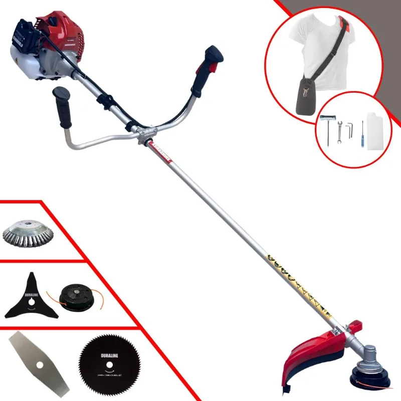 Roçadeira Robusta Kawashima Bcj431l À Gasolina 2t 43cc 1,7hp 5 Em 1 C/ Carretel Nylon + Faca 2 Pontas + Faca 3 Pontas + Faca 80 Dentes + Escova De Aço