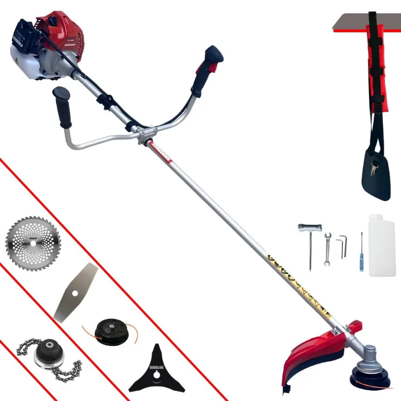 Roçadeira À Gasolina Kawashima Bcj431l Motor 2t 43cc 1,7hp 10.000rpm Alta Performance Roçadeira Completa Com Carretel Nylon E Kit 4 Lâminas De Corte