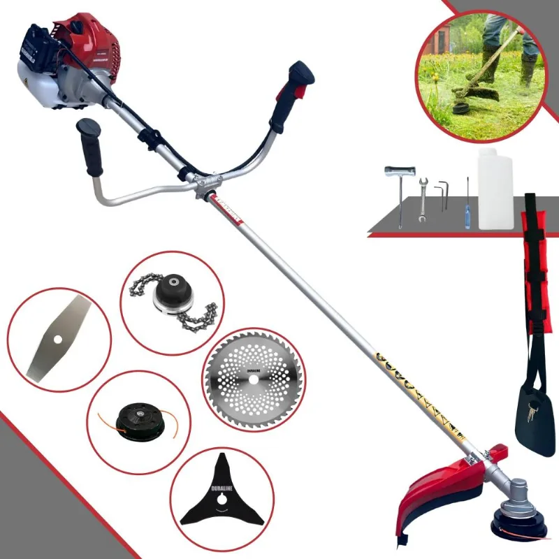Roçadeira Multifuncional Completa Kawashima Bcj431-l À Gasolina 43cc 1,7hp Alta Rotação Ideal Para Todos Os Tipos De Trabalhos Com 5 Opções De Cortes