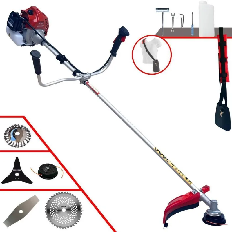Roçadeira Lateral Bcj521l 52cc + Faca 3p 40d E Escova De Aço