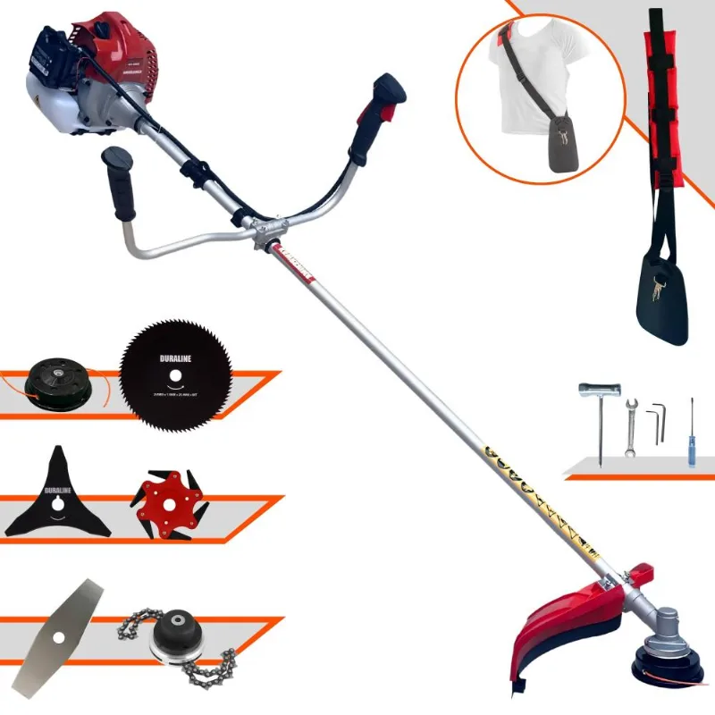Roçadeira Lateral Kawashima Bcj521l 2t 52cc 10.000rpm 2,5hp Com Carretel E Faca 2 Pontas + Faca 3 Pontas + Faca 6 Pontas + Faca 80 Dentes + Trimmer