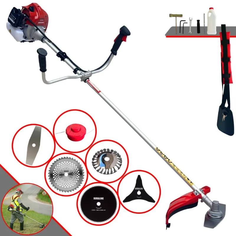 Roçadeira Profissional À Gasolina Bcj620l Kawashima 62cc 10.000rpm 3hp Multifuncional Completa Com 6 Opções De Cortes Para Todos Os Tipos De Trabalho