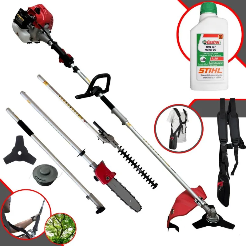 Podador Roçadeira E Esqueletadeira 43cc Tbc43mt C/ Alcance Aproximado De 5 Metros De Altura Carretel + 3 Pontas + Sabre 10 + Extensor + Óleo Stihl 2t