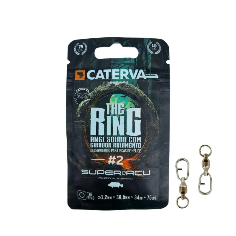 Snap c/ Girador Rolamentado Caterva - The Ring 02 - 75lbs c/10