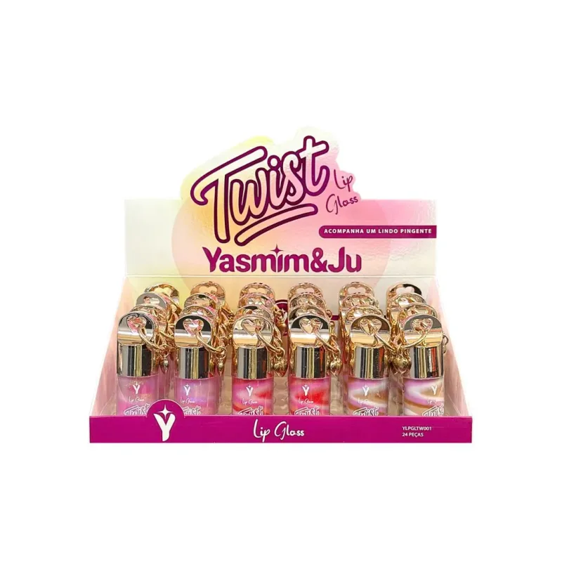 Lip Gloss Twist C/24 Unid - Yasmim e Ju (YLPGLTW001)