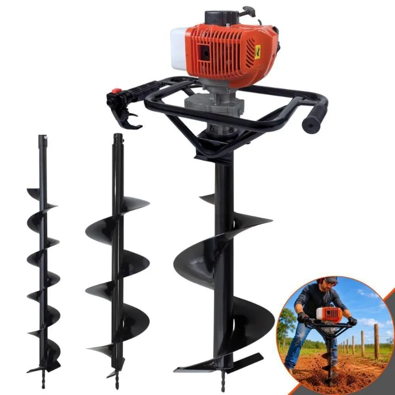 Perfurador De Solo DPS523M 52cc 2,5HP 3 Brocas Laranja