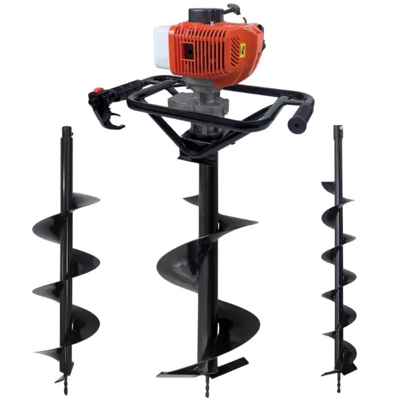 Perfurador De Solo À Gasolina DPS523M Com Motor 52cc 2,5HP E Easy Start Laranja Com 3 Brocas 1,2L