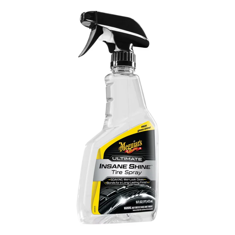 Meguiar's G250816 Ultimate Insane Shine Tire Spray - Premium Tire Dressing with a Lasting High Gloss