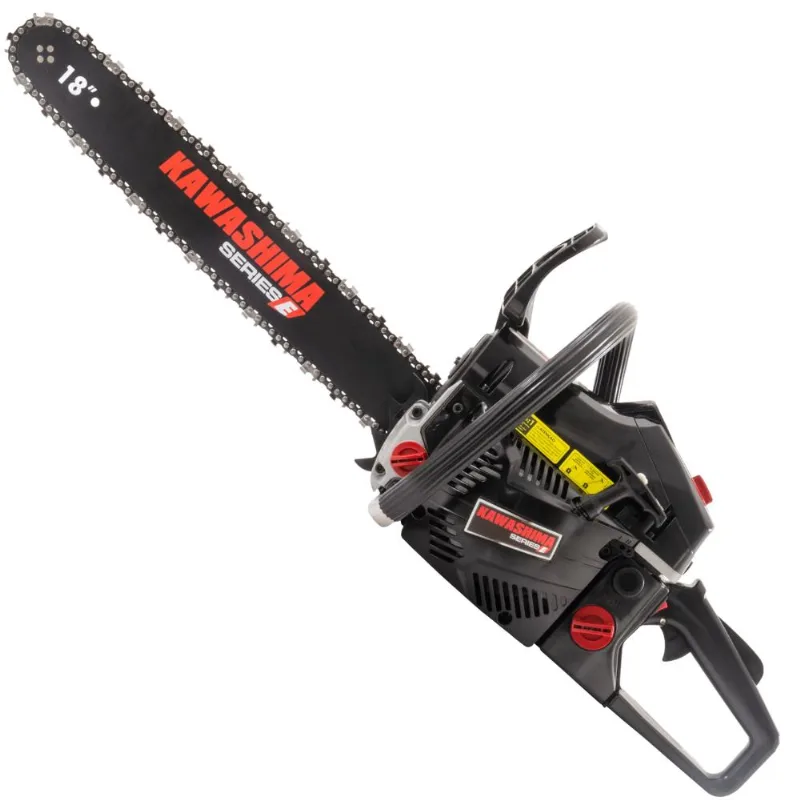 Motosserra À Gasolina Kawashima Kcs 580-e 54cc 2 Tempos Com Freio De Corrente E Sistema Antivibratório Para Poda De Árvores