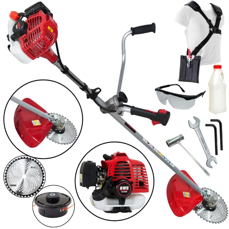Roçadeira Profissional Kawashima Premium Kw2600l Com Guidão 25.4cc 25mm Resistente E De Alta Durabilidade