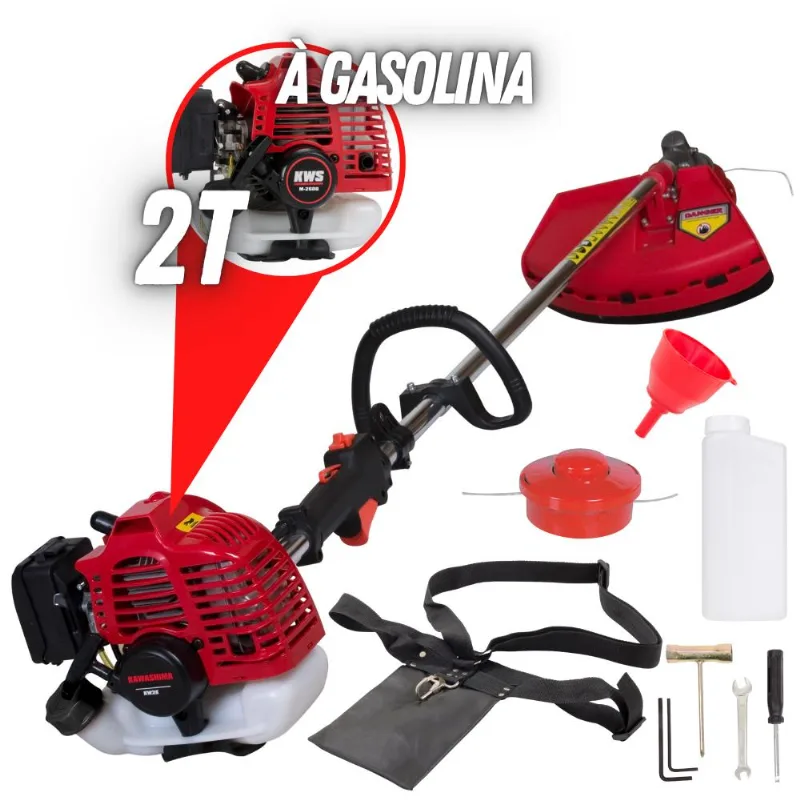 Roçadeira Lateral Kawashima Kw26-T 25,4cc 2 Tempos Ideal Para Uso Doméstico Ou Para Serviços Mais Pesados