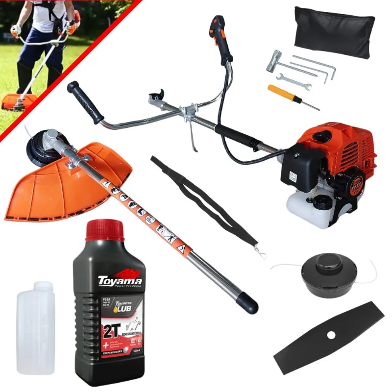Roçadeira Bipartida Terra Grhb430 43cc À Gasolina 2t 1,7hp Alta Rotação E Performance + Óleo Toyama Fg50 2t