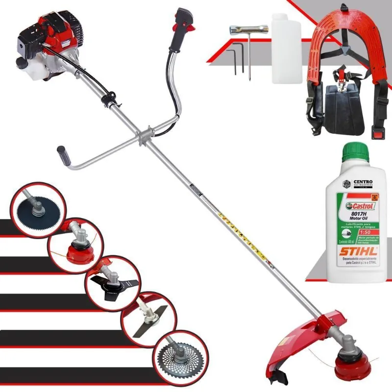 Roçadeira Lateral Toyama Rt52l 2hp 5 Em 1 + Óleo Stihl 2t
