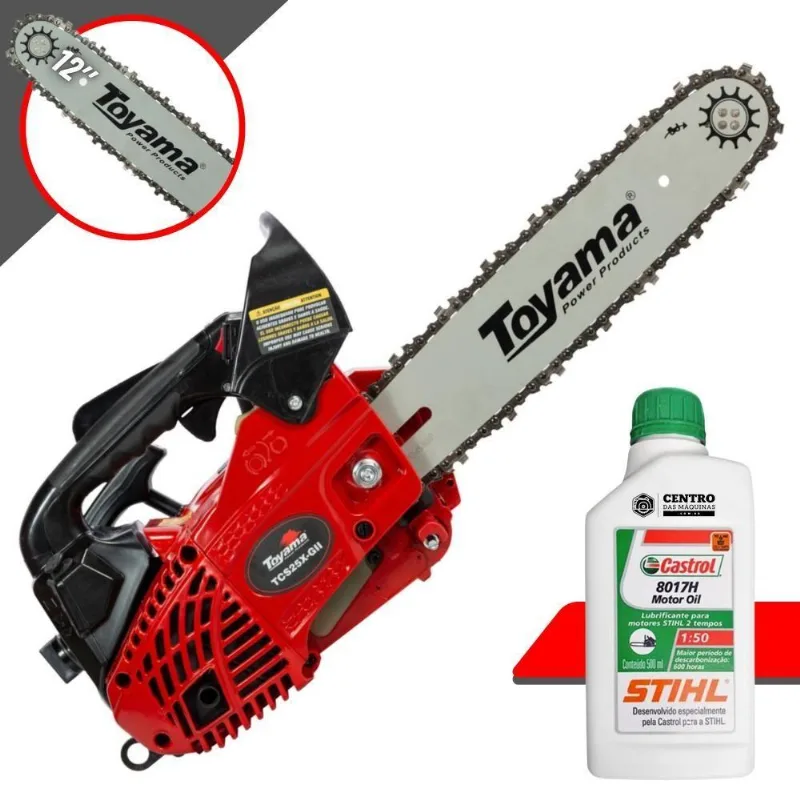 Motosserra Toyama Tcs25x Com Corrente Oregon + Óleo Stihl 2t