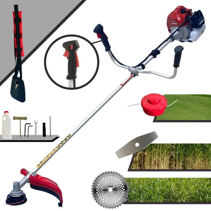 Roçadeira À Gasolina Robusta Bcj620-l Kawashima 3hp 3 Em 1