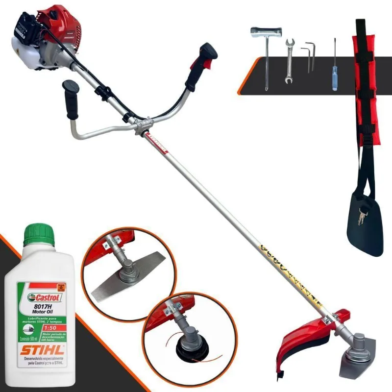 Roçadeira Profissional Kawashima Bcj431-l 43cc + Óleo Stihl