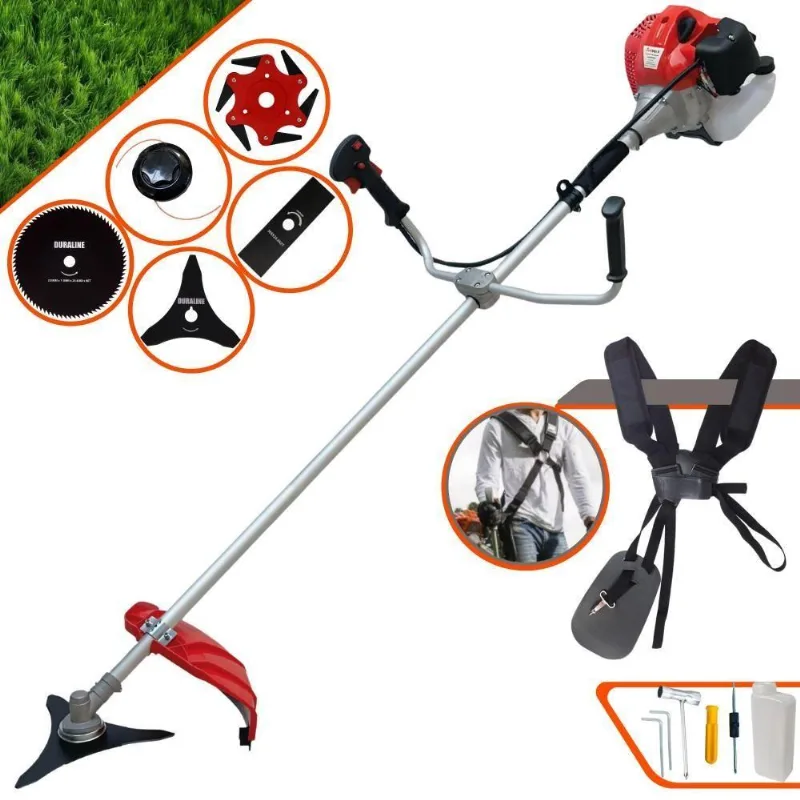 Roçadeira 43cc Cg430-p Com Facas 2p, 3p, 6p, 80d + Carretel