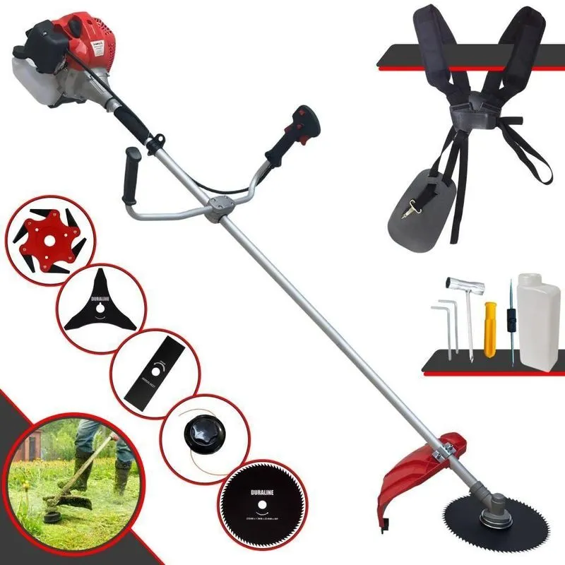 Roçadeira À Gasolina Cg520p Anmax 52cc C- 5 Opções De Cortes