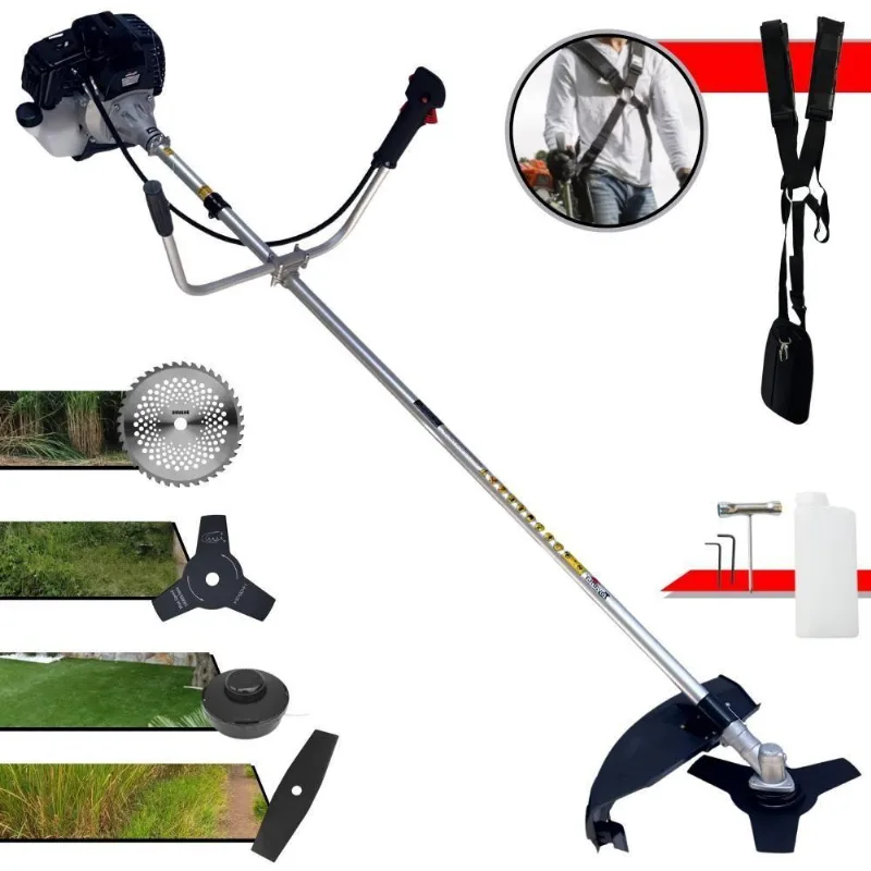 Roçadeira Rt43lb25a 43cc 1,7hp Toyama Com 4 Opções De Cortes