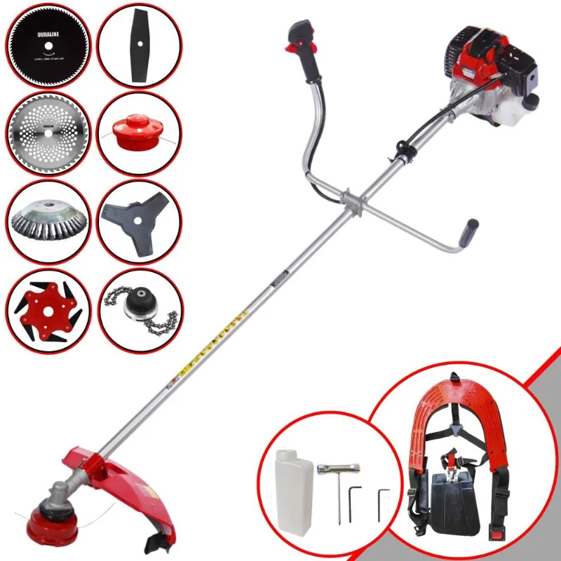 Roçadeira Com Sistema Antivibração Toyama Rt43l 43cc 1,7hp Alta Rotação Para Todos Os Tipos De Trabalho Com Carretel Nylon + Kit De 7 Opções De Cortes