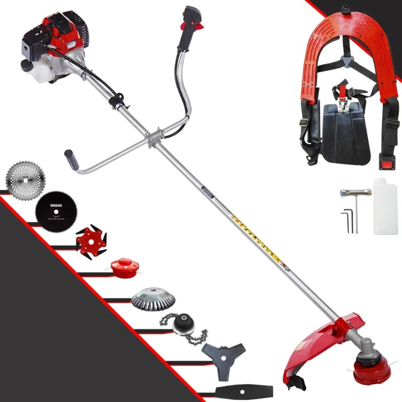 Roçadeira Com Sistema Antivibração Toyama Rt43l À Gasolina 2t 43cc 1,7hp 10.000rpm Profissional Completa Com Carretel De Nylon + 7 Opções De Corte