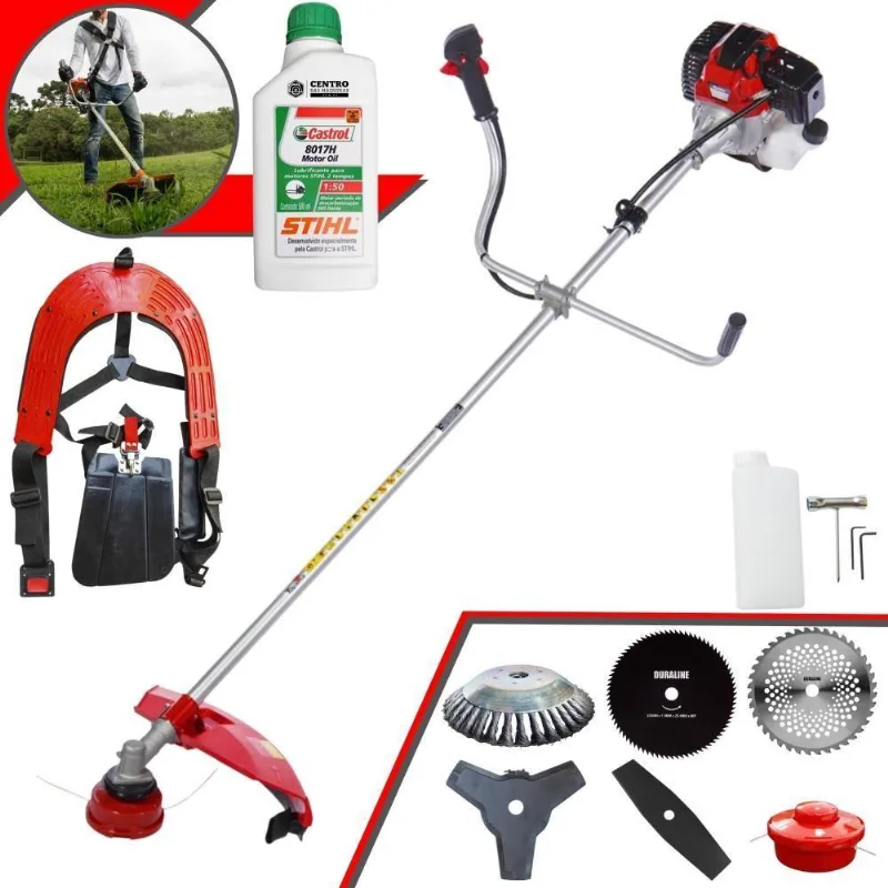 Roçadeira Rt43l + Faca 2p 3p 40d 80d + Escova + Óleo Stihl