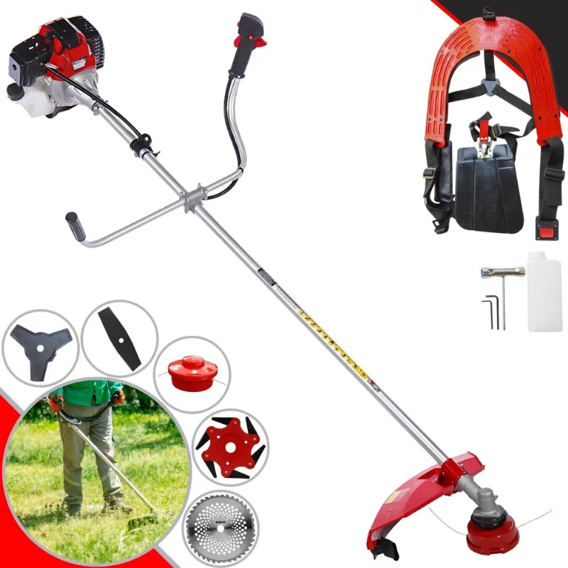 Roçadeira Com Sistema Antivibração Toyama Rt52l À Gasolina 2 Tempos 52cc 2hp 10.000rpm Ideal Para Todos Os Tipos De Trabalhos Com 5 Opções De Cortes