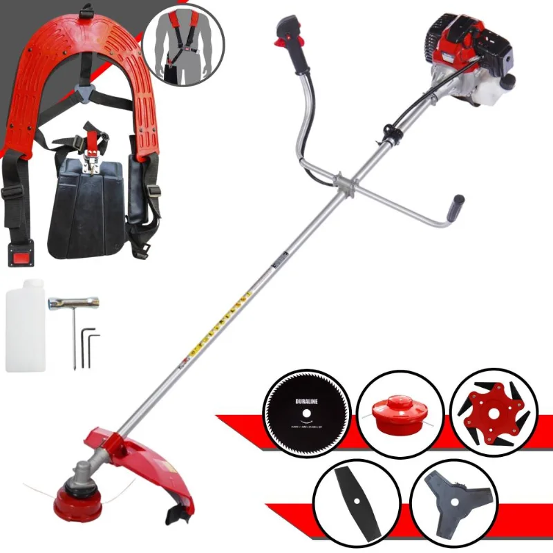 Roçadeira Com Sistema Antivibração Toyama Rt52l À Gasolina 2t 52cc 2hp Com Carretel + Faca 2 Pontas + Faca 3 Pontas + Faca 6 Pontas + Faca 80 Dentes