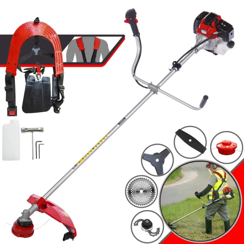 Roçadeira Com Sistema Anti-vibração Toyama Rt52-l À Gasolina 2t 52cc 2hp Alta Rotação Ideal Para Todos Os Tipos De Trabalhos Com 5 Opções De Cortes