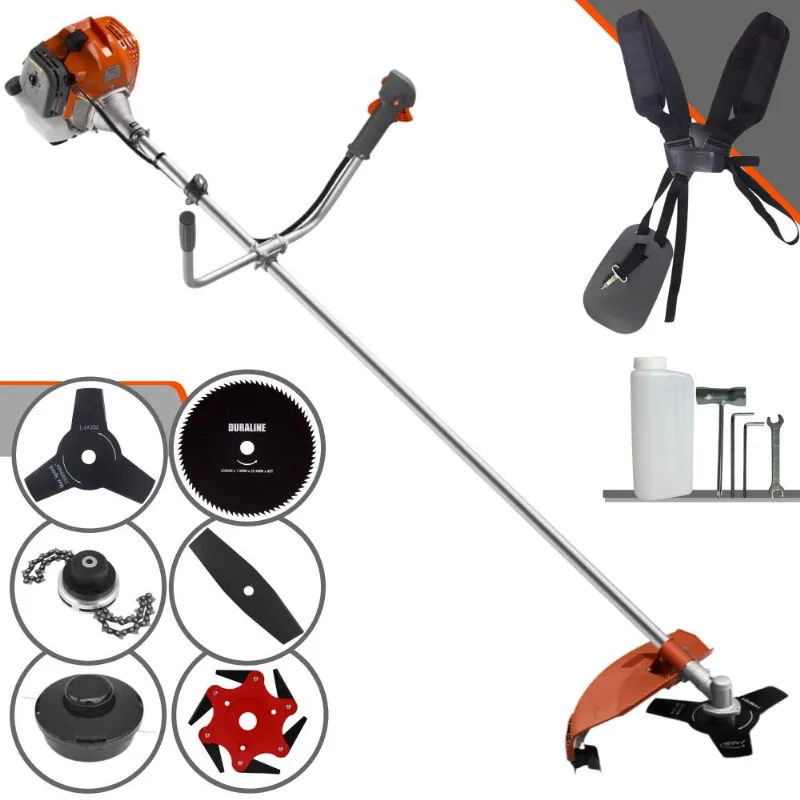 Roçadeira À Gasolina Tekna Rl520acntk 52cc 2t 2hp 6 Em 1 Com Carretel + Faca 2 Pontas + Faca 3 Pontas + Faca 6 Pontas + Faca 80 Dentes + Trimmer