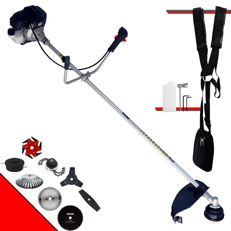 Roçadeira Com Sistema Antivibração Toyama Rt43lb25a À Gasolina 2t 43cc 1,7hp 10.000rpm Profissional Completa Com Carretel De Nylon + 7 Opções De Corte