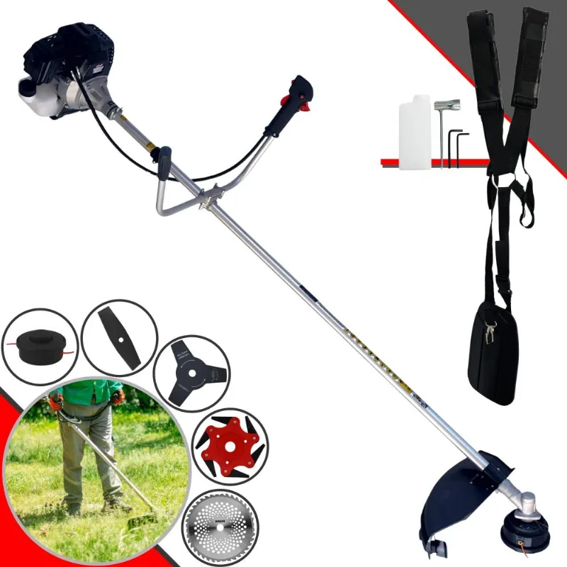 Roçadeira Com Sistema Antivibração Toyama Rt43lb25a À Gasolina 2t 43cc 1,7hp 10.000rpm Ideal Para Todos Os Tipos De Trabalhos Com 5 Opções De Cortes