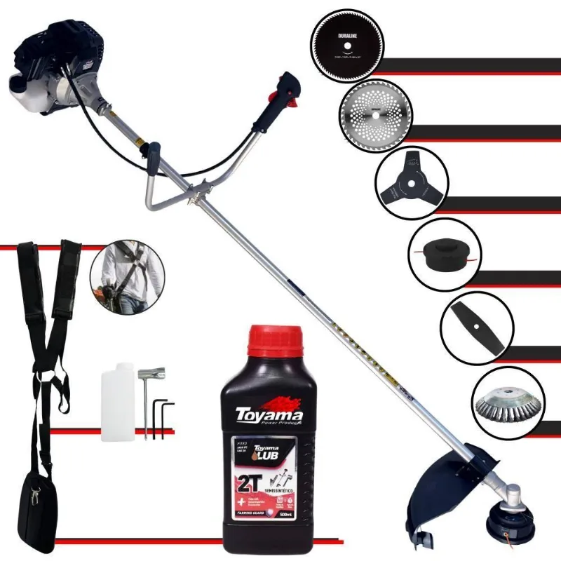 Roçadeira Rt43lb25a 43cc Multifuncional 6 Em 1 + Óleo Toyama