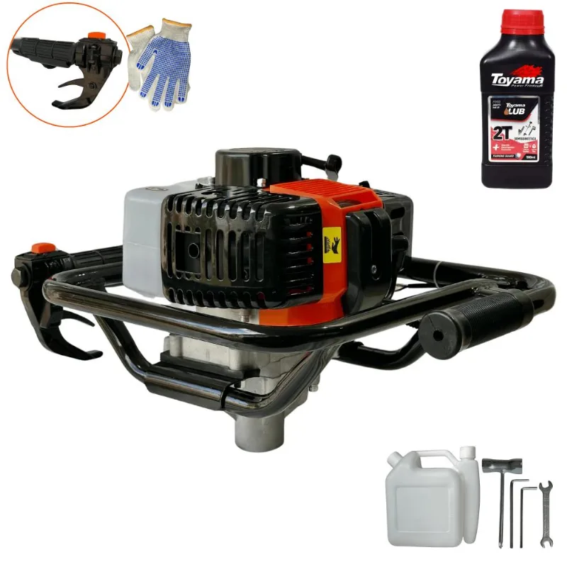 Perfurador De Solo Vant Vps-52 Sem Broca À Gasolina Motor 2t 52cc 2hp Profissional De Alta Rotação E Performance + Óleo Toyama Extra