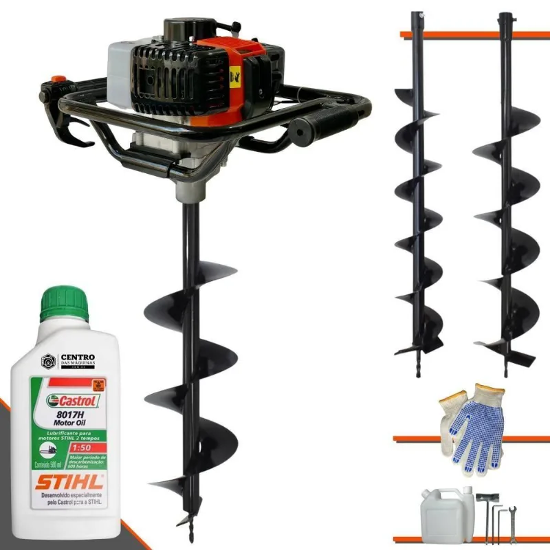 Perfurador Vant Vps52 52cc + 3 Brocas + Óleo Stihl 2t