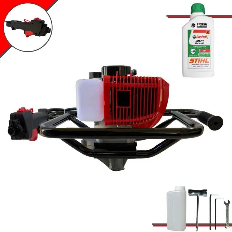 Perfurador De Solo Sem Broca Anmax Gd520b + Óleo Stihl