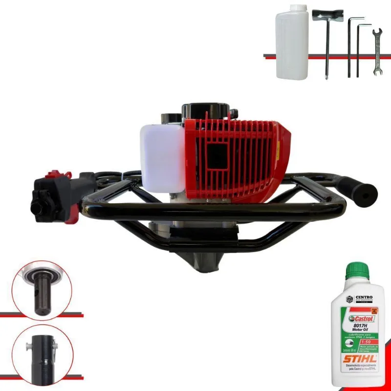 Perfurador Anmax À Gasolina 2,2hp S/ Broca + Óleo Stihl