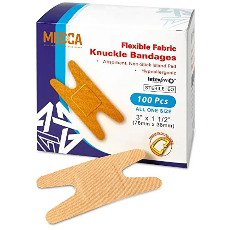 Ataduras De Tecido Flexível - Flex Fabric Adesivo Ataduras De Ataduras De Juntas Para Cuidados Com Os Dedos E Para Proteger Feridas Contra
