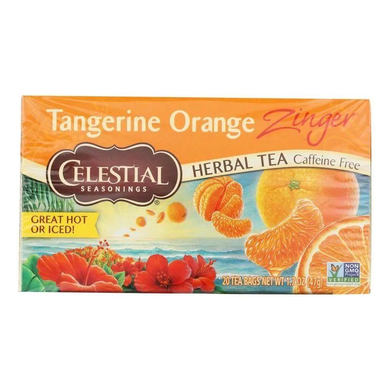 Tea Celestial Seasonings Tangerine Orange Zinger 20 Sacos X 6