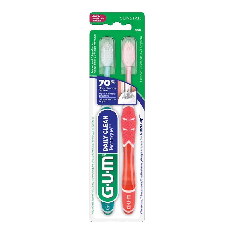Cepillo Dental Gum Technique Daily Clean Twin x 2 un