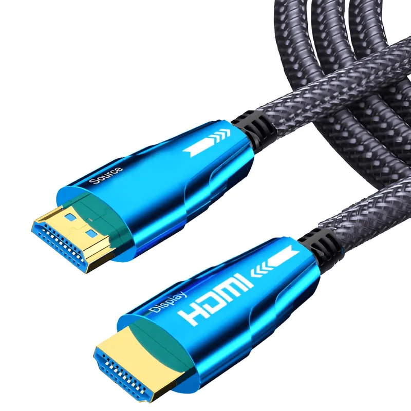 Cabo Fibra Óptica HDMI 2.0 4K 60Hz / 18Gbps Nylon Trançado (10 Metros)