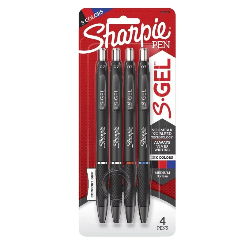 Caneta Super Gel 0.7mm c/ 4 Unids, Sharpie