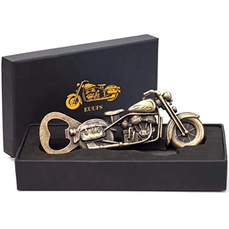Presentes exclusivos de cerveja de motocicleta para homens Vintage Motorcycle Bottle Opener, Presente de Aniversário do Dia dos Pais Presente presente de Natal para ele pai marido vovô namorado