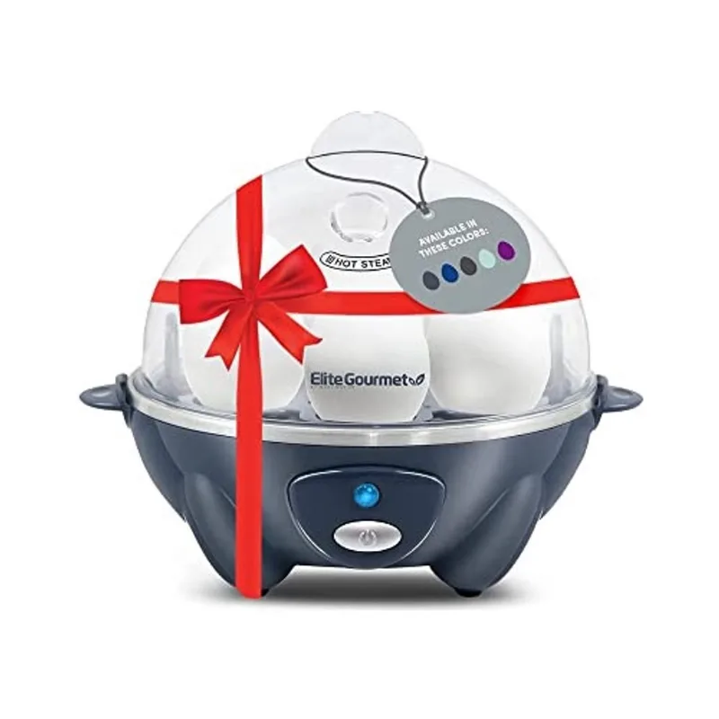 Elite Gourmet EGC700BG Fogão de Ovo Rápido, 7 Ovos Cozidos Duros e Médios, Médios, Macios, Caçador Furtivo, Fabricante de Omeletes, Desligamento Automático, Alarme, Livreto de 16 Receitas, Livre de bp