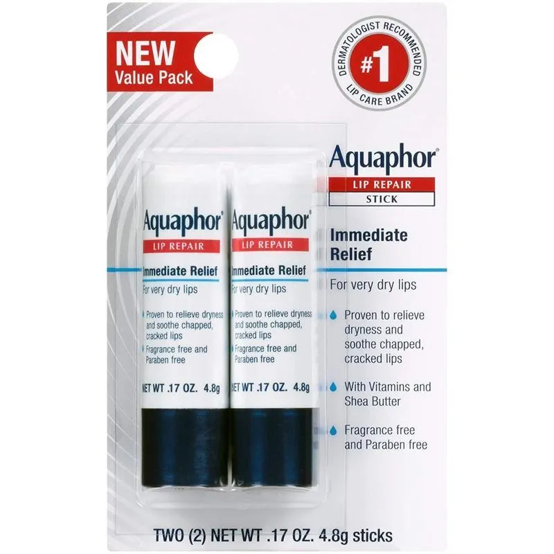 Aquaphor Protetor Labial Lip Repair Alivio Imediato Kit C 2