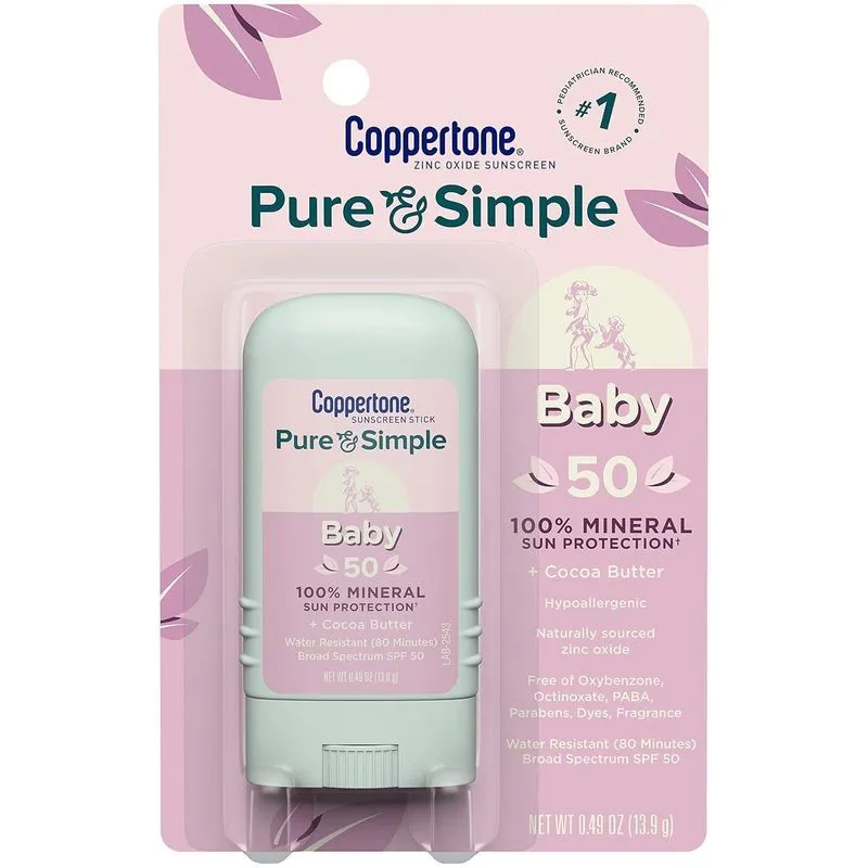 Coppertone Pure Simple Protetor Solar Stick Bebês Fps 50